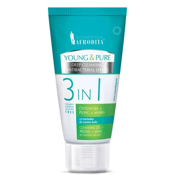YOUNG & PURE 3 az 1-ben Tisztítógél+Peeling+Pakolás
